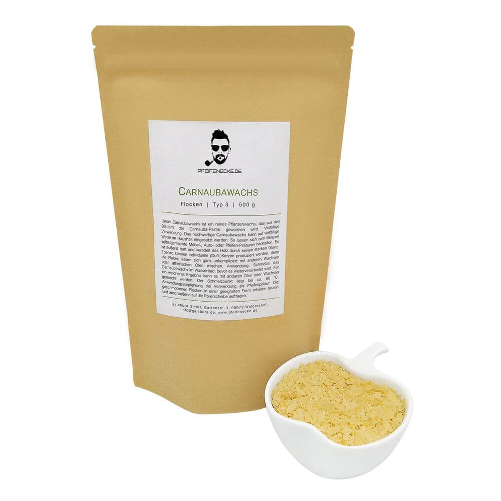 250 Gr. Carnaubawachs flocken - rein - Typ 3 - Pfeifenecke